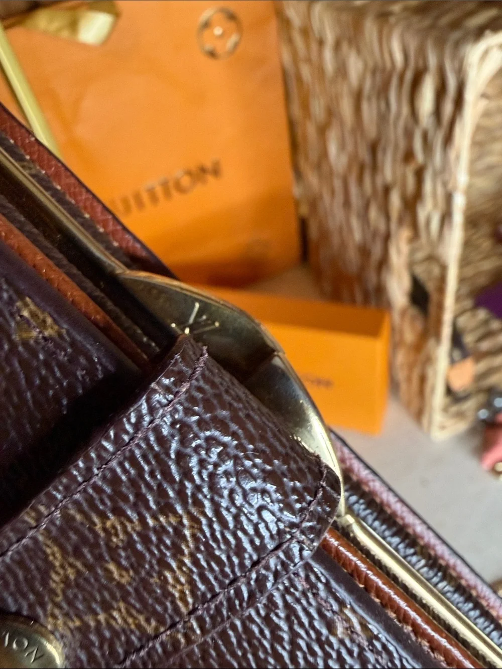 Louis Vuitton Monogram Canvas Snap Wallet in Dark Brown